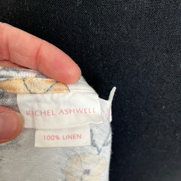 Rachel Ashwell 100% linen Floral Print Women's Top - Multicolor - Picture 4 of 5